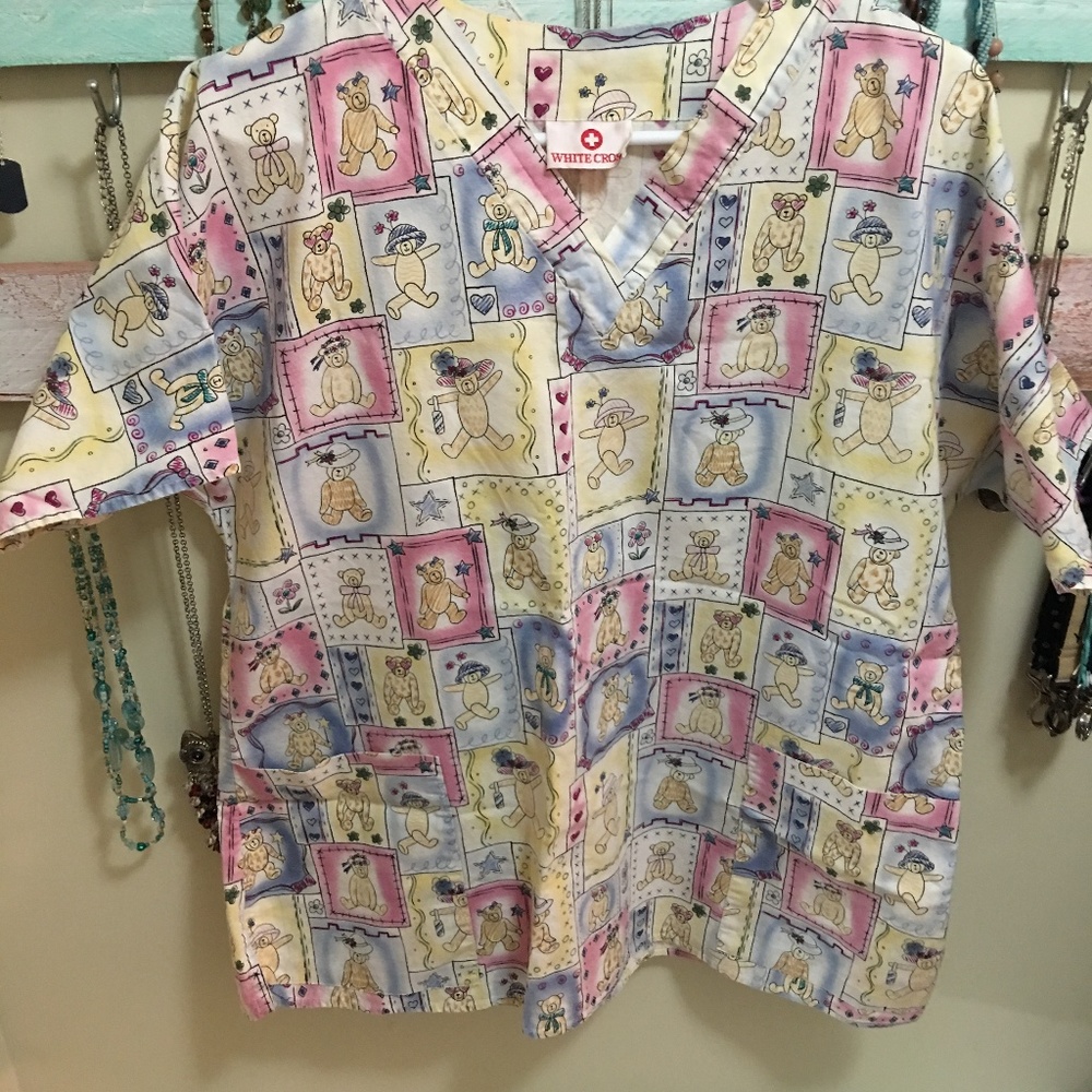 Teddy Bear Scrub Top